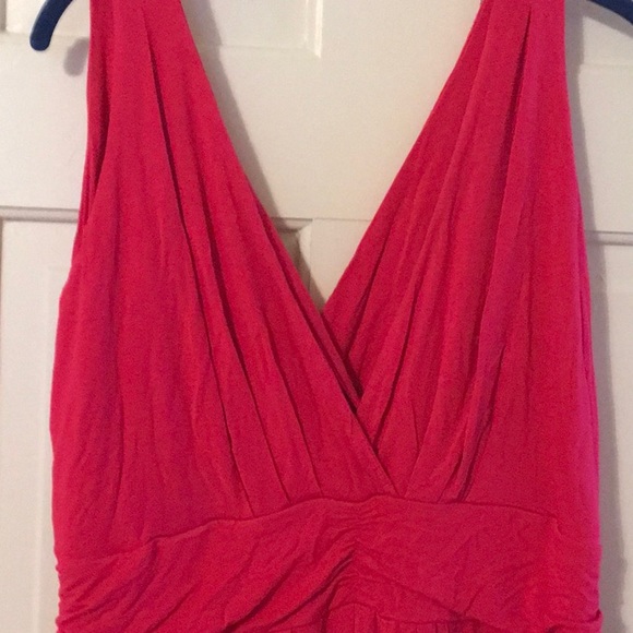 EUC,IMAN,1XP,Cotton,RED,step in design,gathered waist,sleeveless,maxi dress - Picture 4 of 9